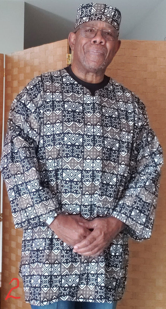 Traditional Dashiki with Matching Hat