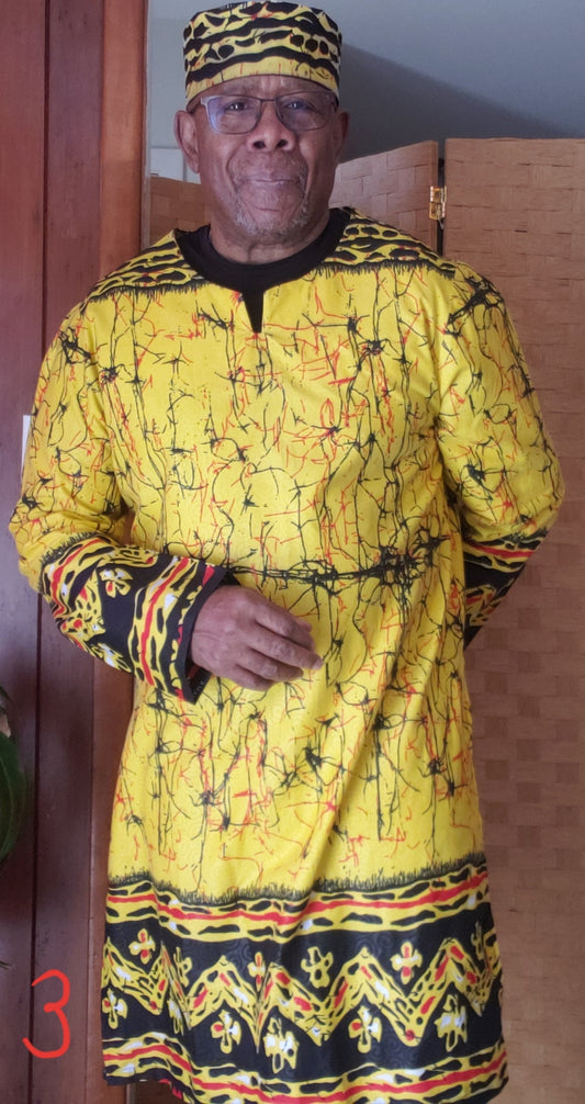 Traditional Dashiki with matching Hat