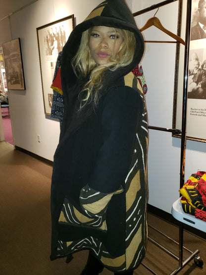 Authentic Mudcloth and Fleece Coat