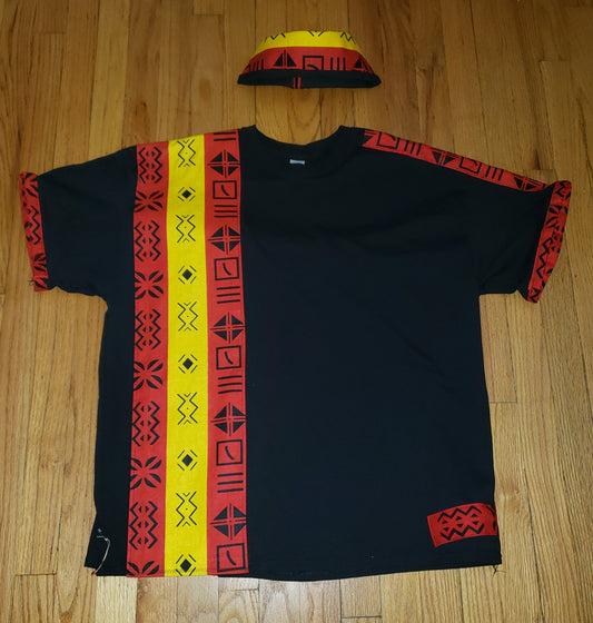 Short Sleeve Africa Inspired T-shiki shirt