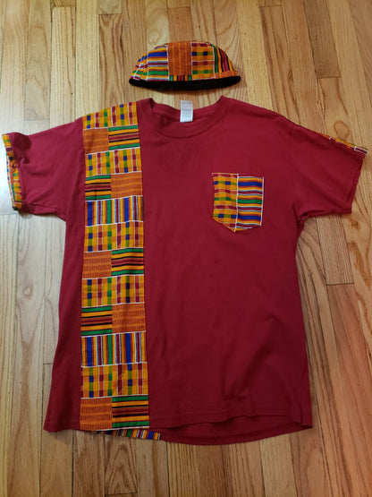 Short Sleeve Africa Inspired T-Shiki