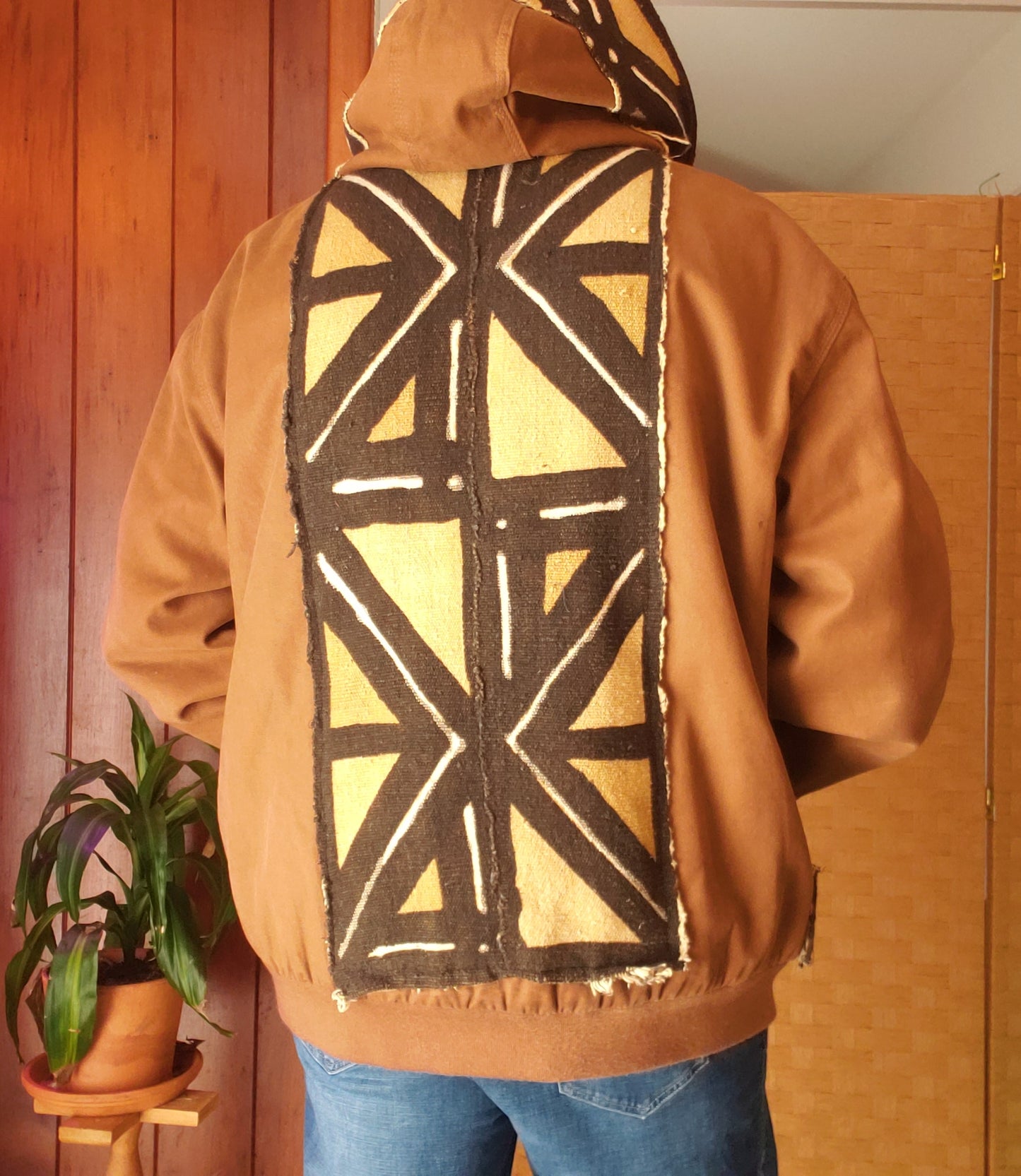 Winter Jacket with Traditional Mud-Cloth Embellishments