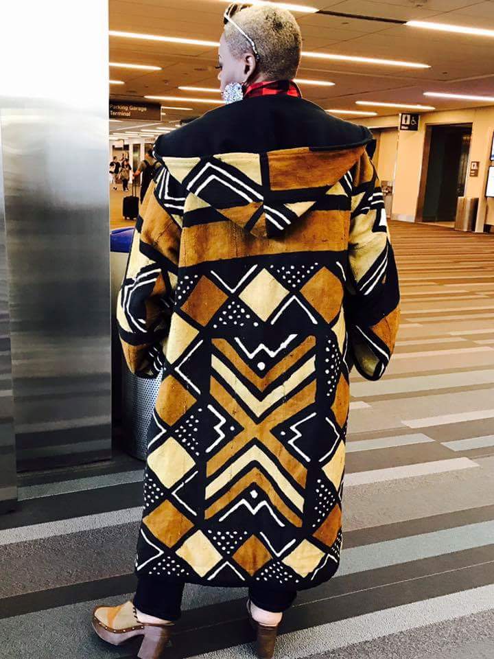 Authentic Mudcloth and Fleece Coat