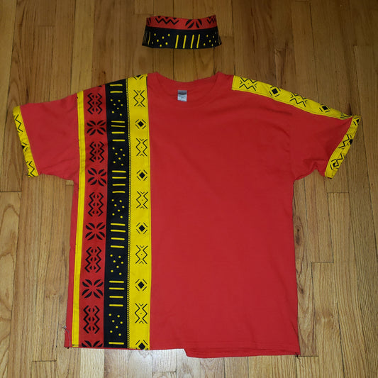 Short Sleeve Africa Inspired T-Shiki