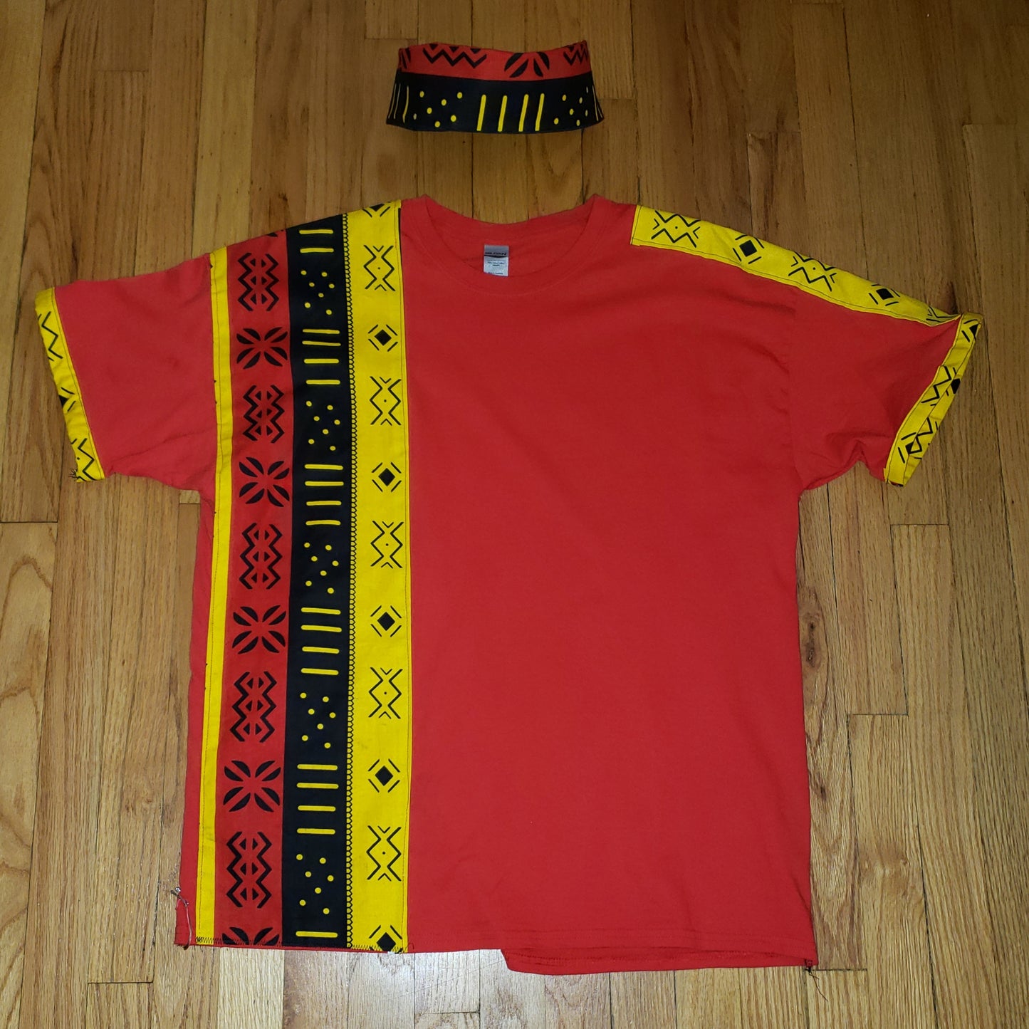 Short Sleeve Africa Inspired T-Shiki